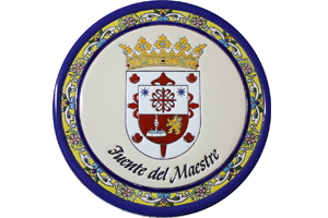 plato de cerámica con escudo heráldico