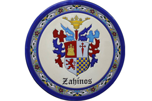 plato de cerámica escudo heráldico