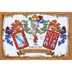 Escudo Heráldico de 30x45 cm. para Bodas de Plata