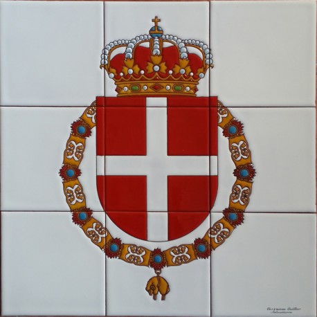 Escudo a la cuerda seca, 45 x 45 cm.