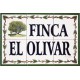 Rótulo para finca - Modelo "Olivar"