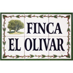 Rótulo para finca - Modelo "Olivar"